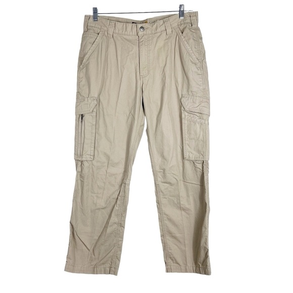 CARHARTT Force Relaxed Fit Ripstop Tan Cargo Utility Pants Men's 36 X 30 - Picture 1 of 9